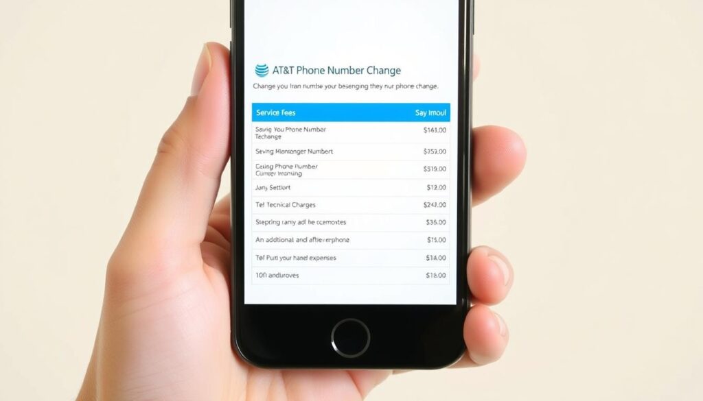 AT&T number change fees