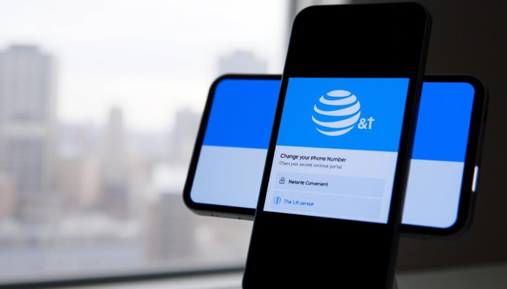 AT&T online portal phone number change
