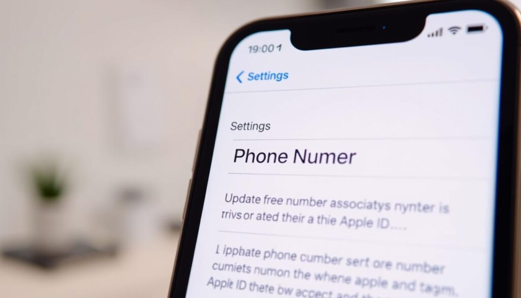 Apple ID phone number update