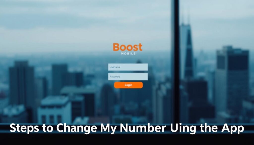 Boost Mobile app login screen