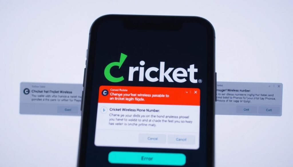 Cricket Wireless number change error messages