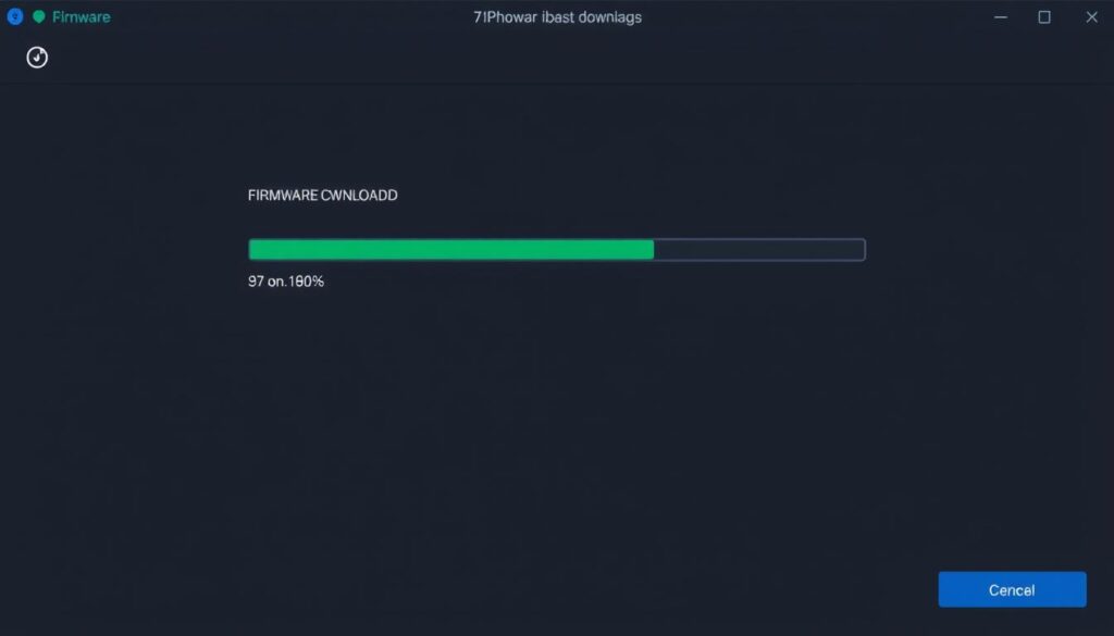 Firmware download progress in iPhone Unlocker