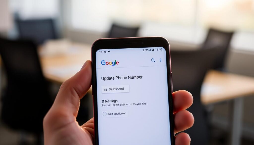 Google Account Phone Number Update