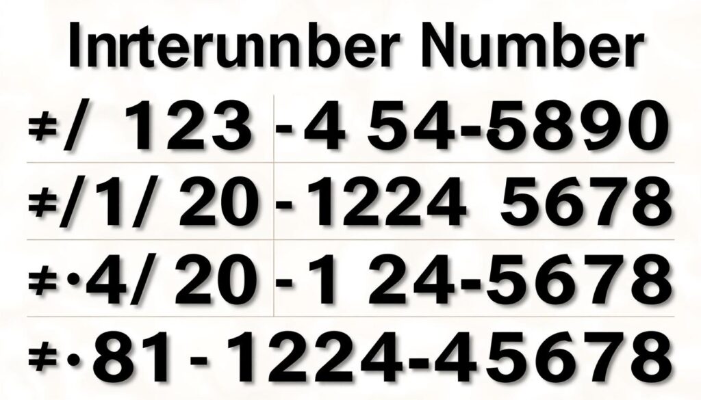 International Phone Number Format