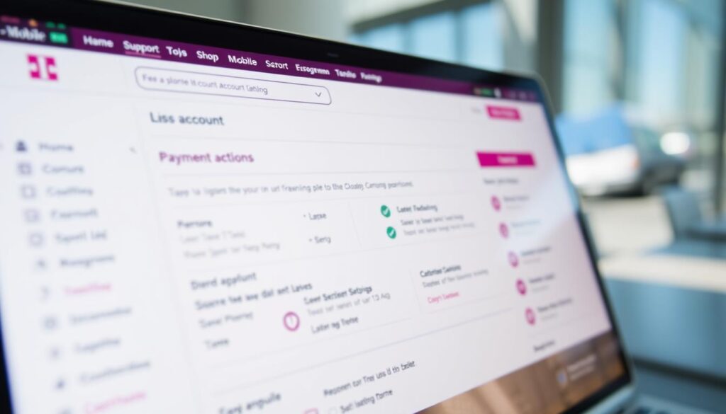 T-Mobile account management page