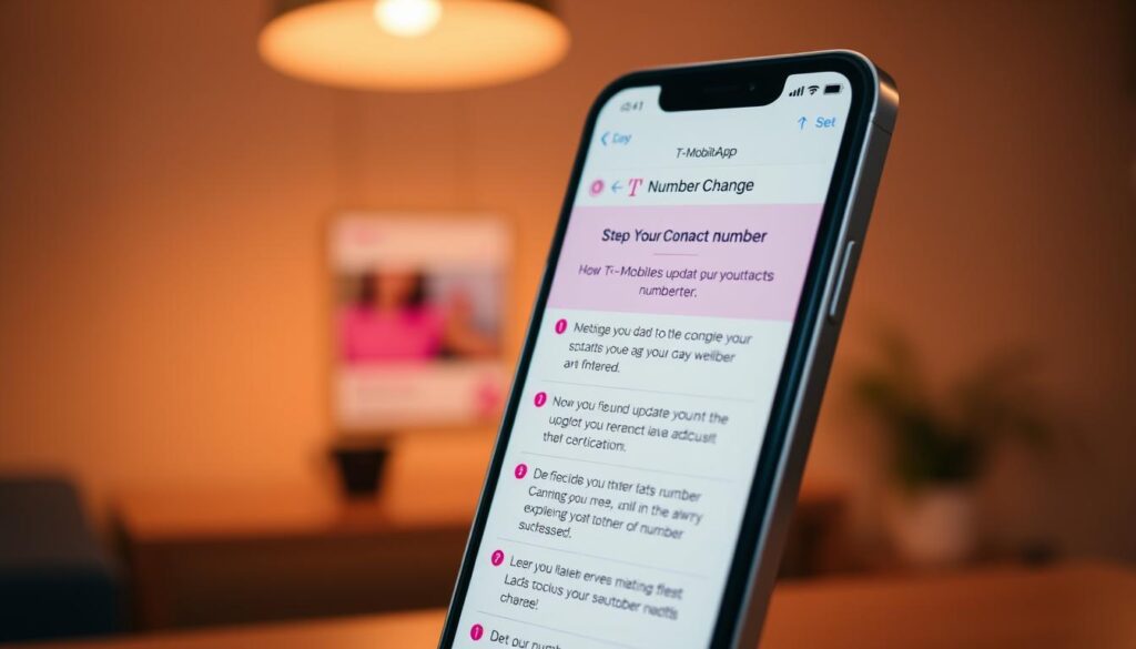 T-Mobile app number change process