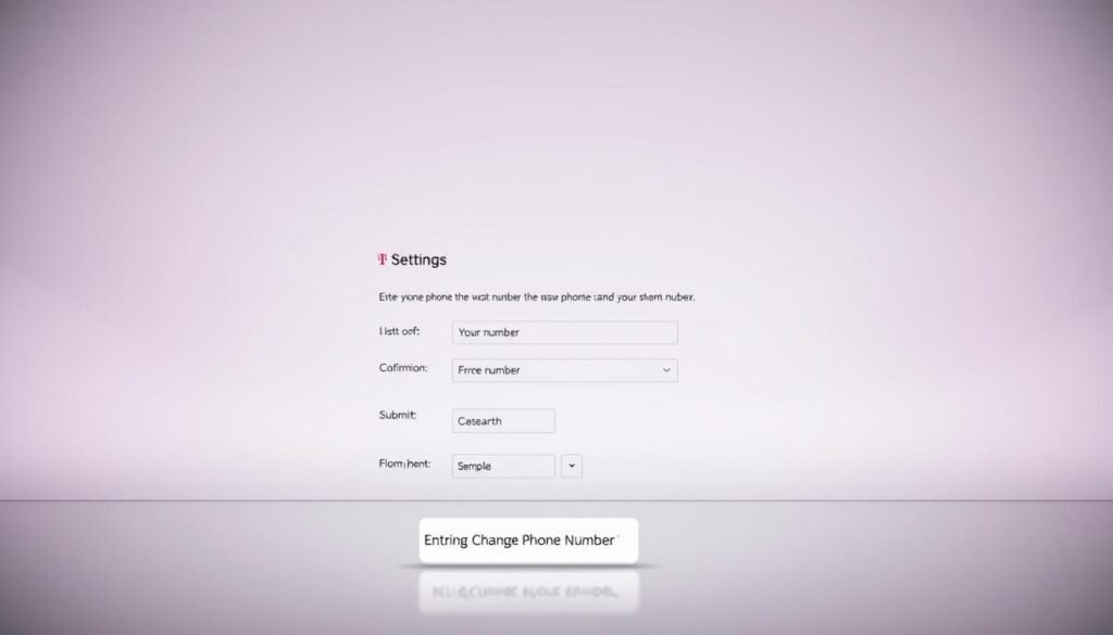 T-Mobile online number change process