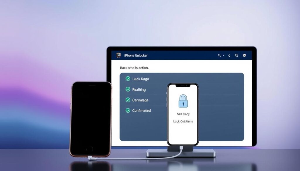 Tenorshare 4uKey iPhone Unlocker software interface Tenorshare 4uKey iPhone Unlocker software interface