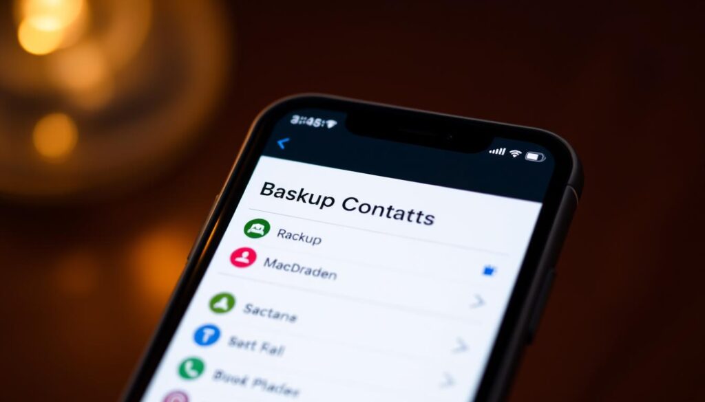 backup contacts