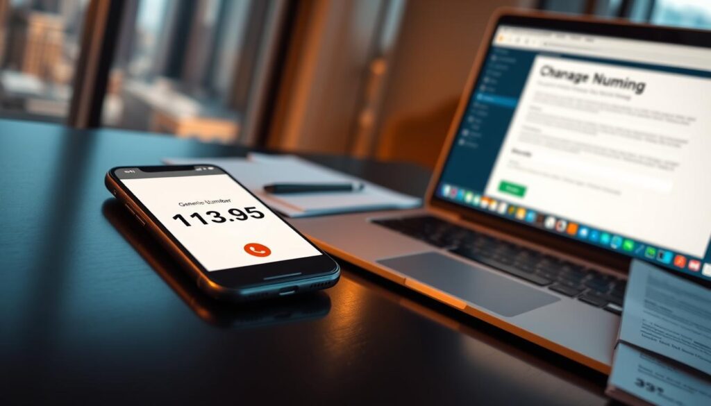 business phone number change