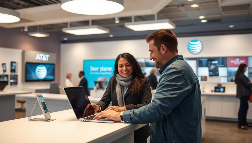 change AT&T number in-store