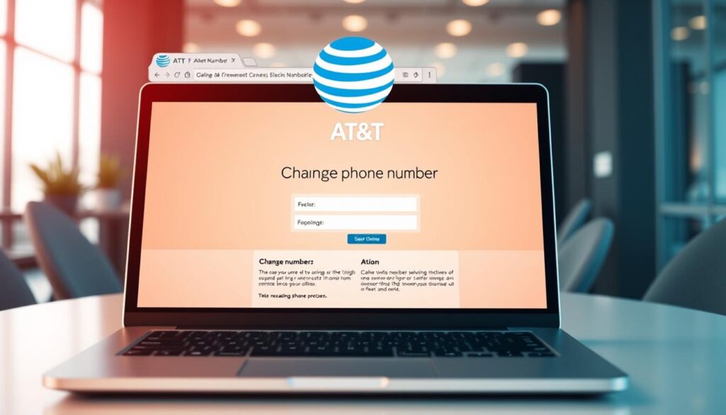 change AT&T number online