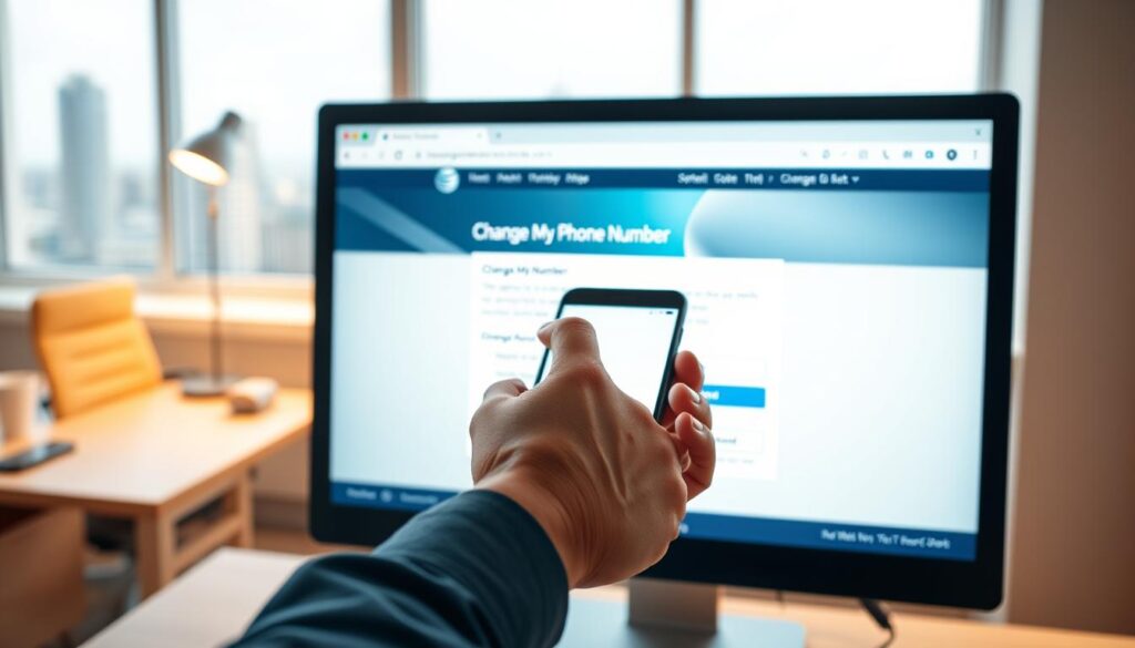 change AT&T number online