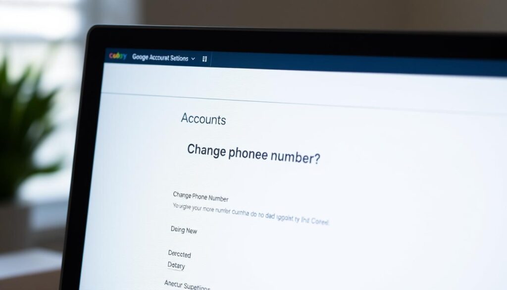 change Google account phone number