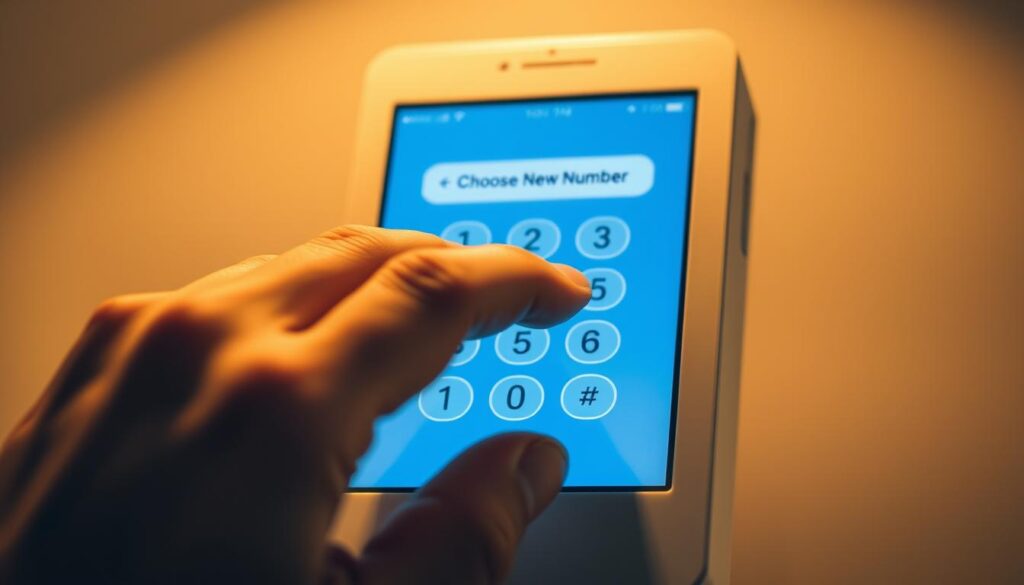 choose new phone number