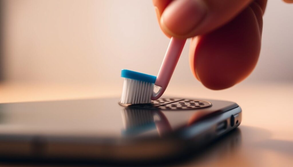 cleaning iPhone speaker grills
