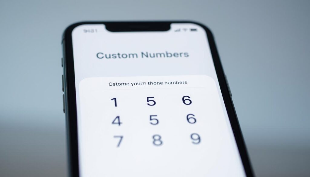 custom phone number selection