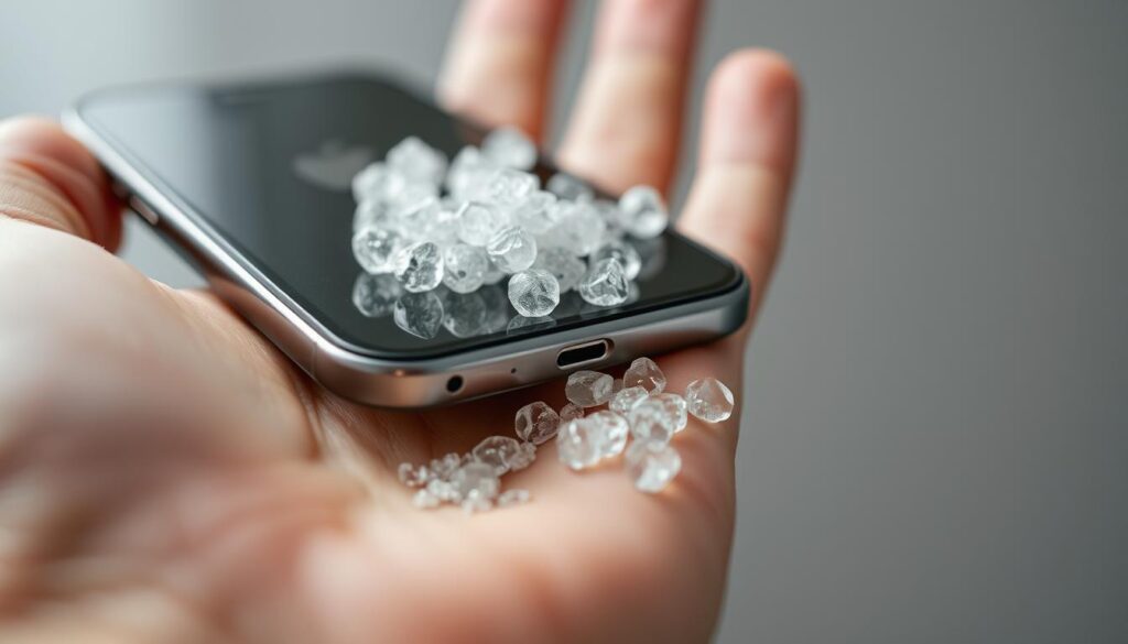 drying iphone speaker with silica gel