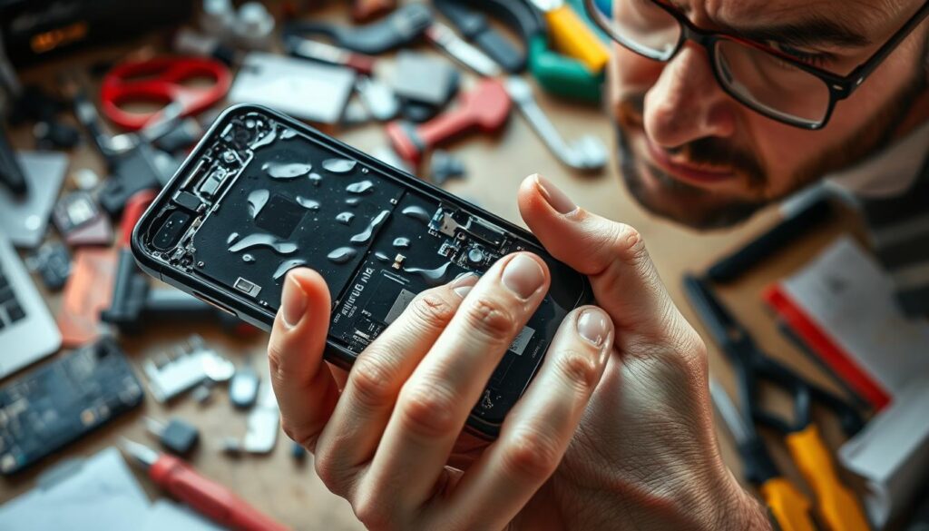 fixing a wet iphone