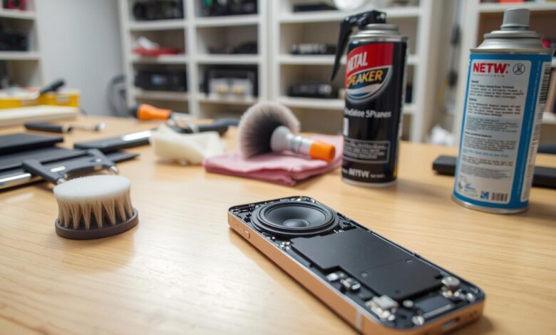 how to clean iphone speakers