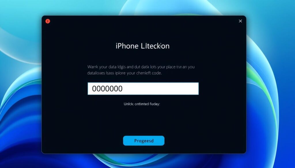 iPhone Unlocker start unlock confirmation screen