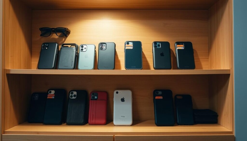 iPhone case storage