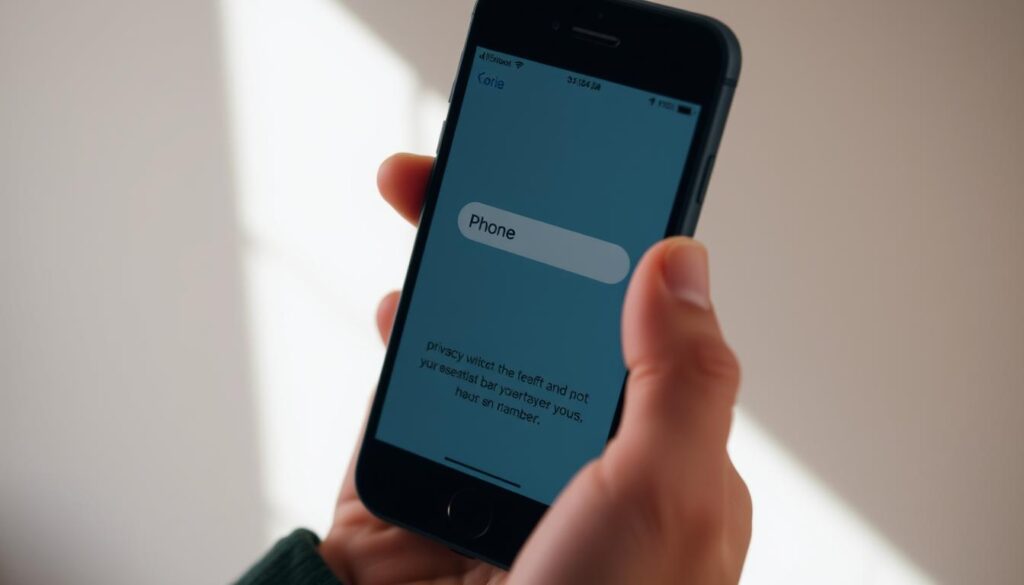 iPhone number privacy