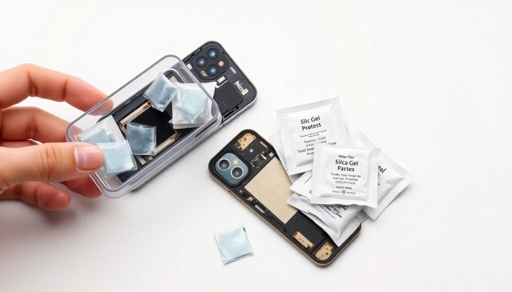 iPhone water damage fix using silica gel