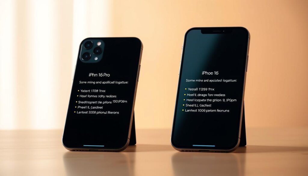 iPhone16 Pro specs comparison
