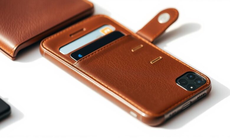 leather iphone wallet case