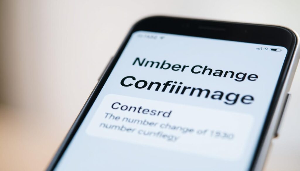 number change confirmation