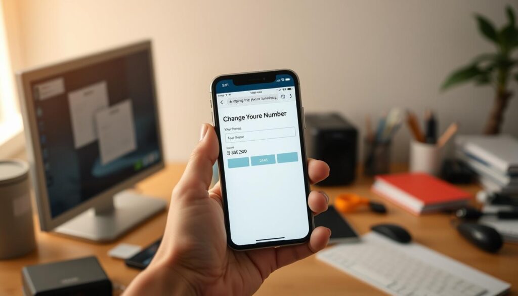 online phone number change