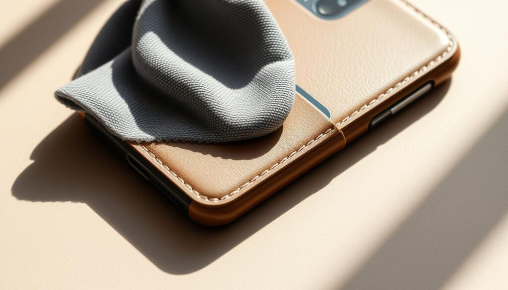 phone case with card holder cleaning