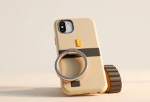 phone case with finger loop