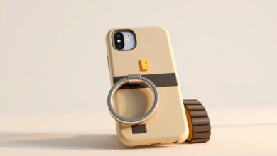 phone case with finger loop