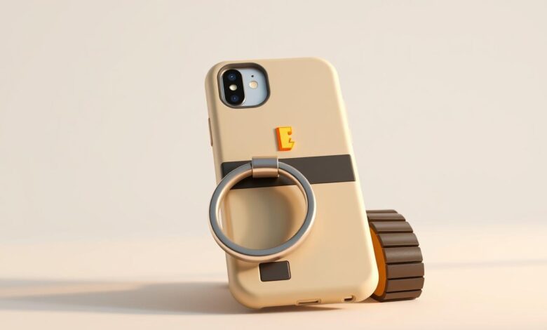 phone case with finger loop