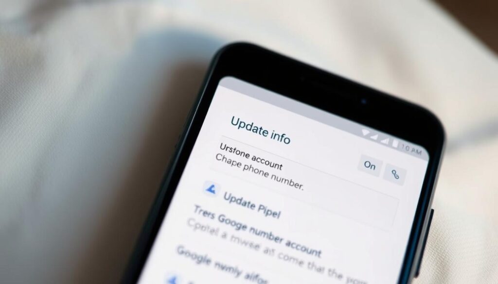 update Google account info
