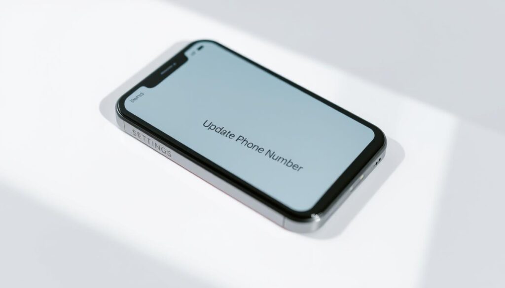 update phone number on iPhone