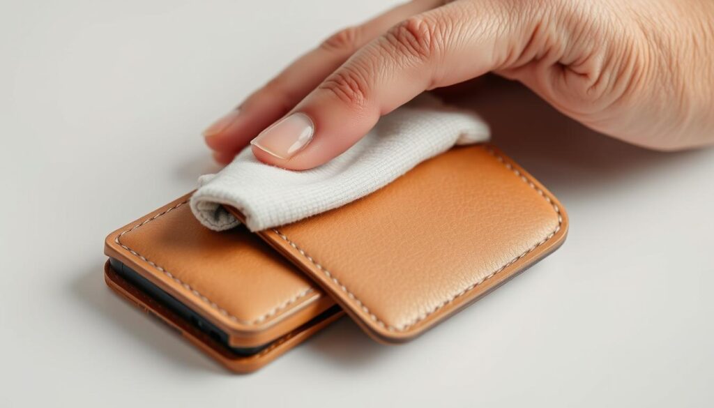 wallet phone case cleaning