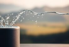 water in speaker sound