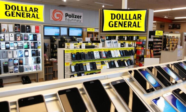 cell phones at the dollar general store
